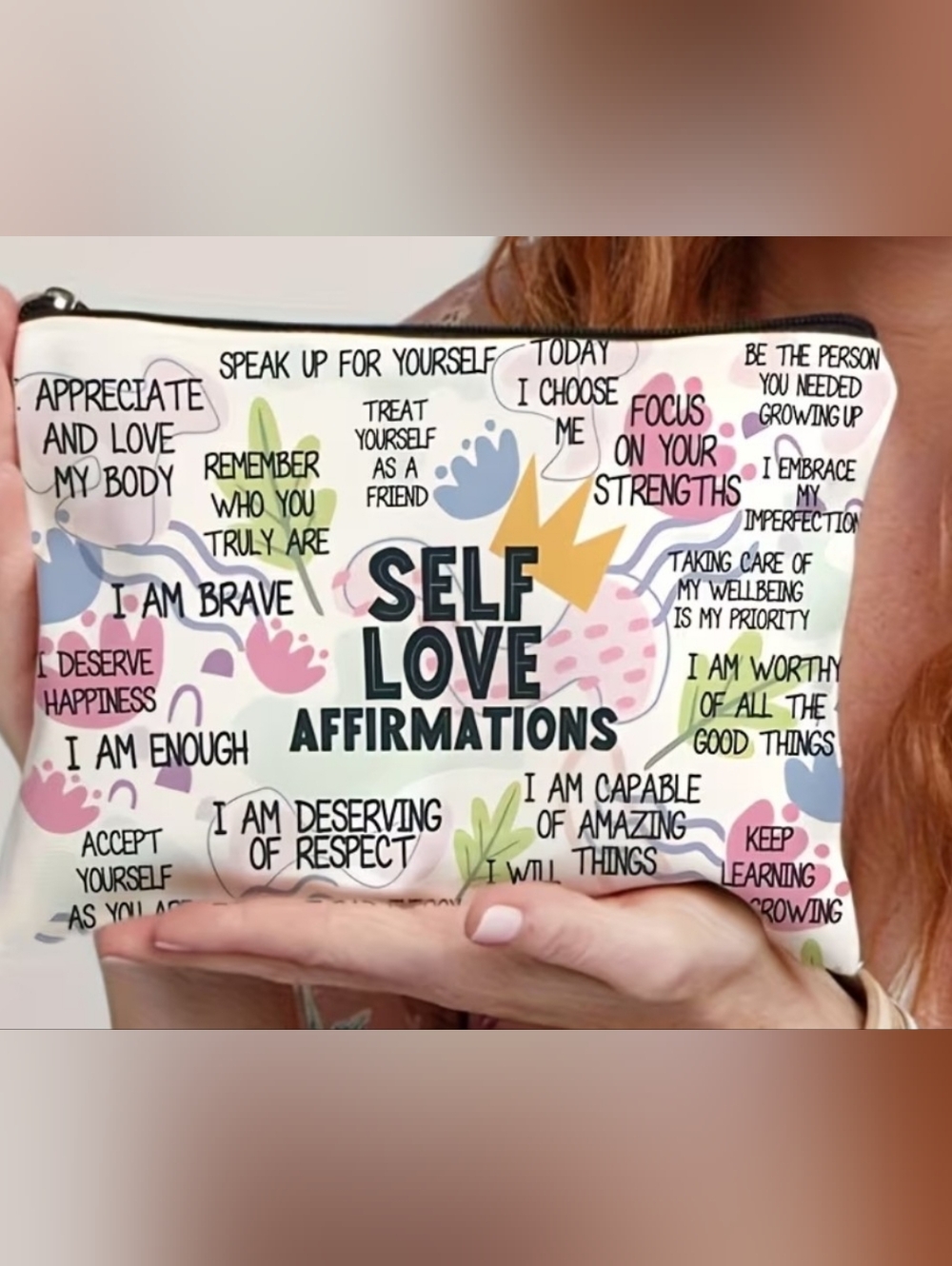 Self Love Affirmations Cosmetic Bag